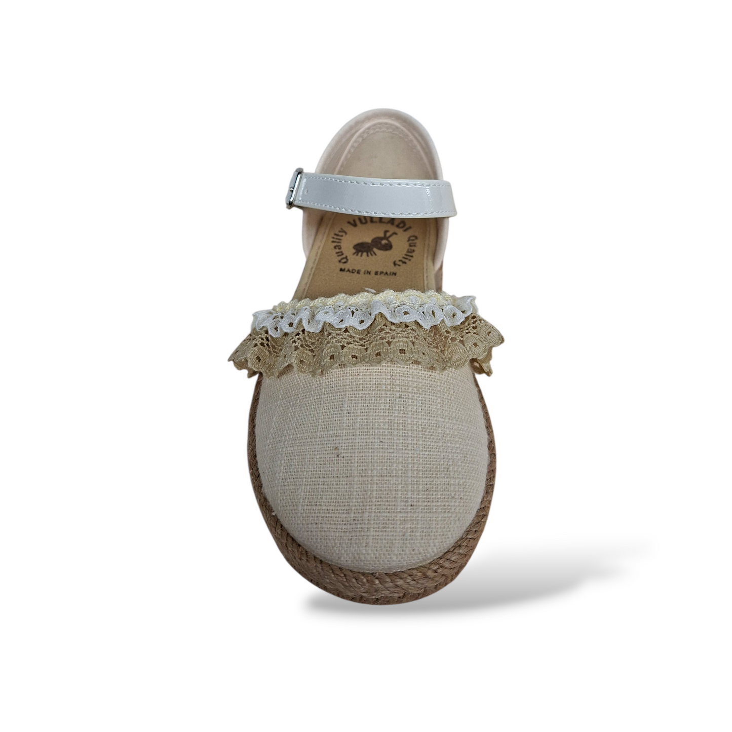 Scarpe espadrillas Bambine e ragazze VUL-LADI vulcanizados 7361-652 beige-bianco fibia