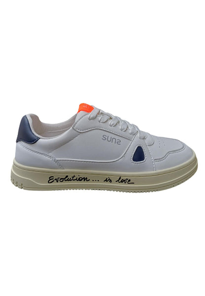 Scarpe sneakers Unisex bambini SUNS YANKEES  bianco-nero 20-35 velcro/ 36-39 laccio