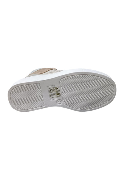 Scarpe sneakers Unisex bambini balducci BUTTER  bianco-grigio-taupe laccio e zip laterale