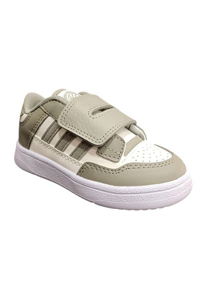 Scarpe sneakers Bambini e ragazzi adidas rapid court  grigio-bianco velcro
