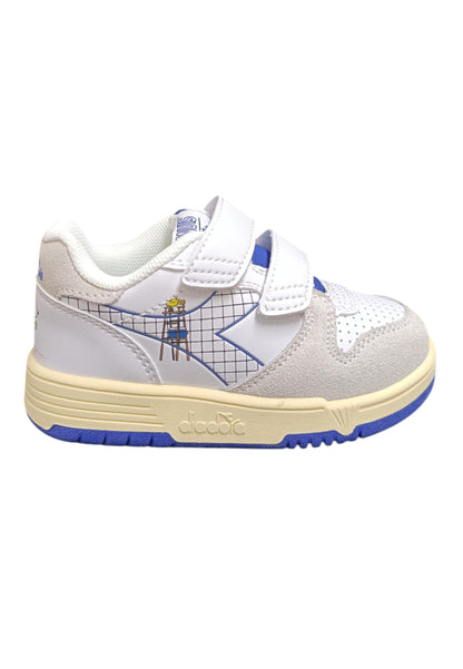 Scarpe snekears Bambini e ragazzi Diadora RAPTOR  bianco-azzurro velcro