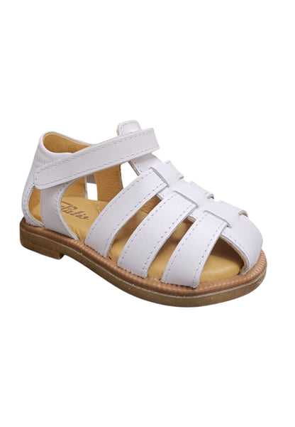 Scarpe occhi di bue-semiaperto Bambini platis open classic  bianco velcro