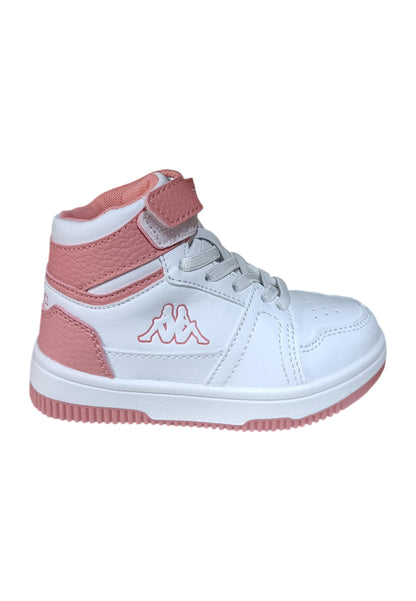 Scarpe sneakers Bambini e ragazzi Kappa KV1  bianco-nero laccio elastico e velcro