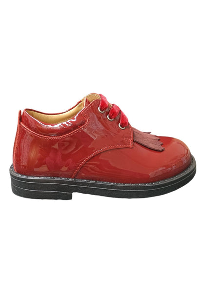 Scarpe inglesino scarpa elegante Bambine e ragazze platis P2340  rosso laccio