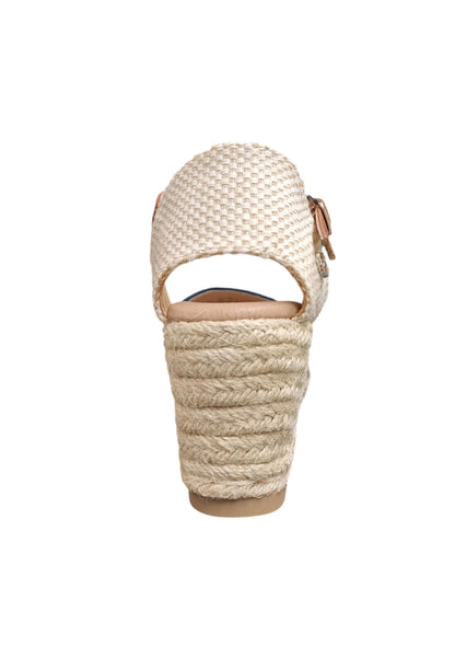 Espadrillas donna XTI Zapato Cuna blue cuoio zeppa laccio summer style