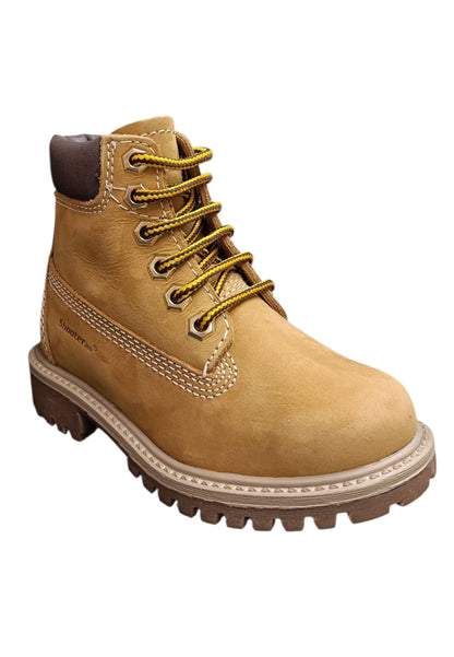 Boscaiolo bambino Shooterino Basic camel marrone pelle lacci casual style