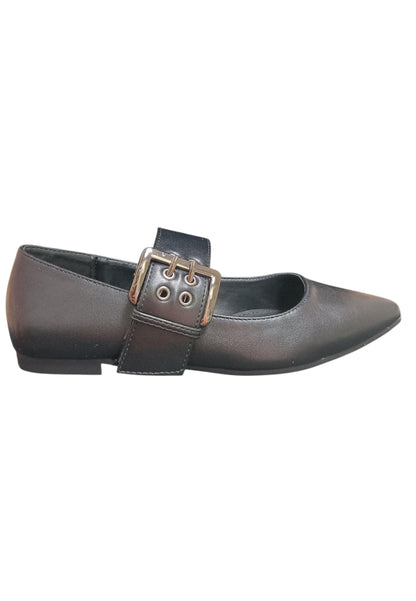 Ballerina donna Marina Galanti Punk nero pelle fibbia elegance style