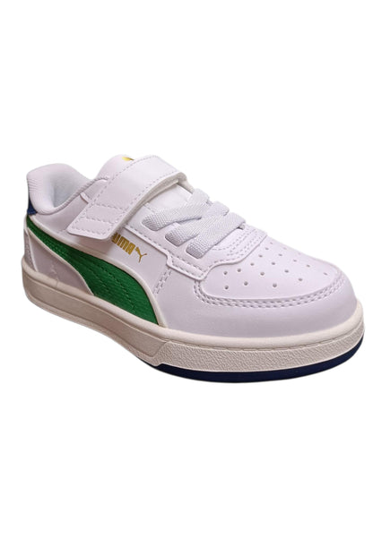 Puma Caven Sneakers Bambino Ragazzo Bianco Verdone - Scarpe Ginnastica Velcro