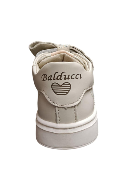 Sneakers primi passi bambina Balducci Cita bianco pelle - Purezza classica con chiusura velcro