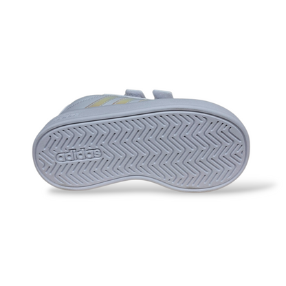 Sneakers bambina Adidas Grand Court 3.0 bianco cangiante pelle