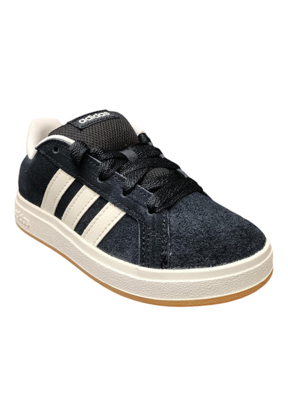 sarpe sneakers Bambini e ragazzi adidas GRAND COURT  nero-bianco laccio