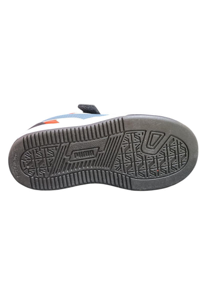Scarpe sneakers Bambini e ragazzi PUMA CAVEN  nero-arancione-celeste laccio elastico e velcro