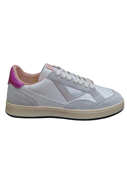 Scarpe sneakers Bambine e ragazze 2B12 JRPLAY bianco-grigio-fuxja laccio