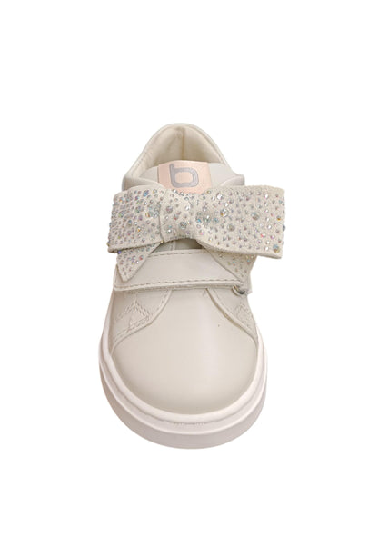 Sneakers primi passi bambina Balducci Cita bianco pelle - Purezza classica con chiusura velcro