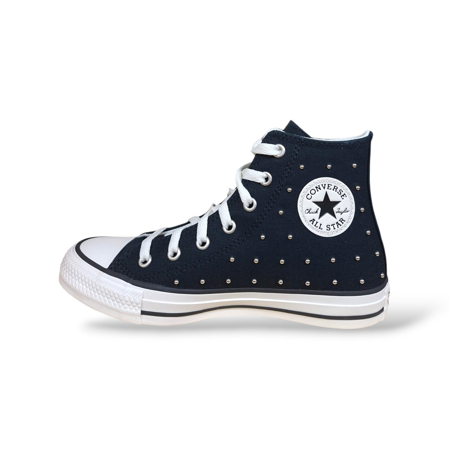 Converse Chuck Taylor Sneakers Bambine Ragazze Nero Bianco | Taglia 27-40 | Tela Borchie | Scarpetteria Gica