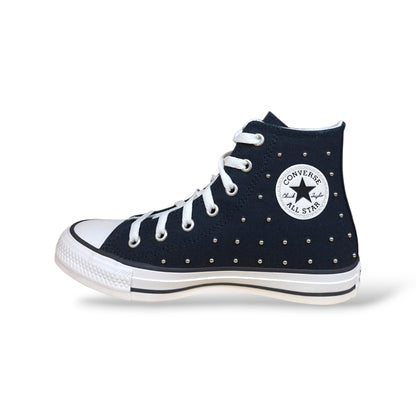 Converse Chuck Taylor Sneakers Bambine Ragazze Nero Bianco | Taglia 27-40 | Tela Borchie | Scarpetteria Gica