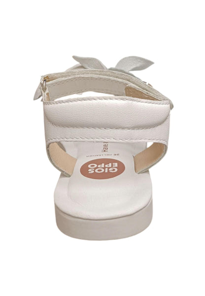 Sandalo bambina Gioseppo Marinette bianco pelle velcro comfort elegance