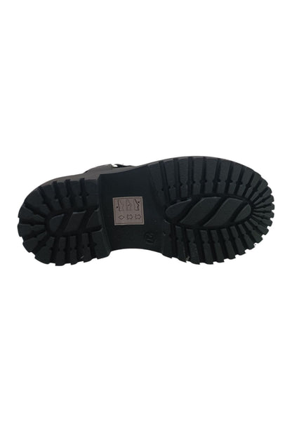 Stivaletti bambina Ciao Rock nero pelle - Stile italiano con lacci e zip laterale