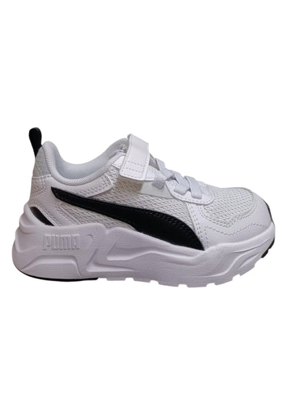 Scarpe sneakers Bambini e ragazzi PUMA TRINITY  bianco-nero laccio elastico e velcro