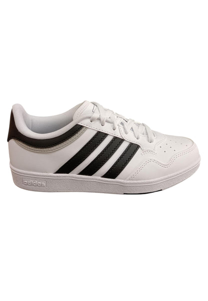 sarpe sneakers Bambini e ragazzi adidas hoops  bianco-nero laccio