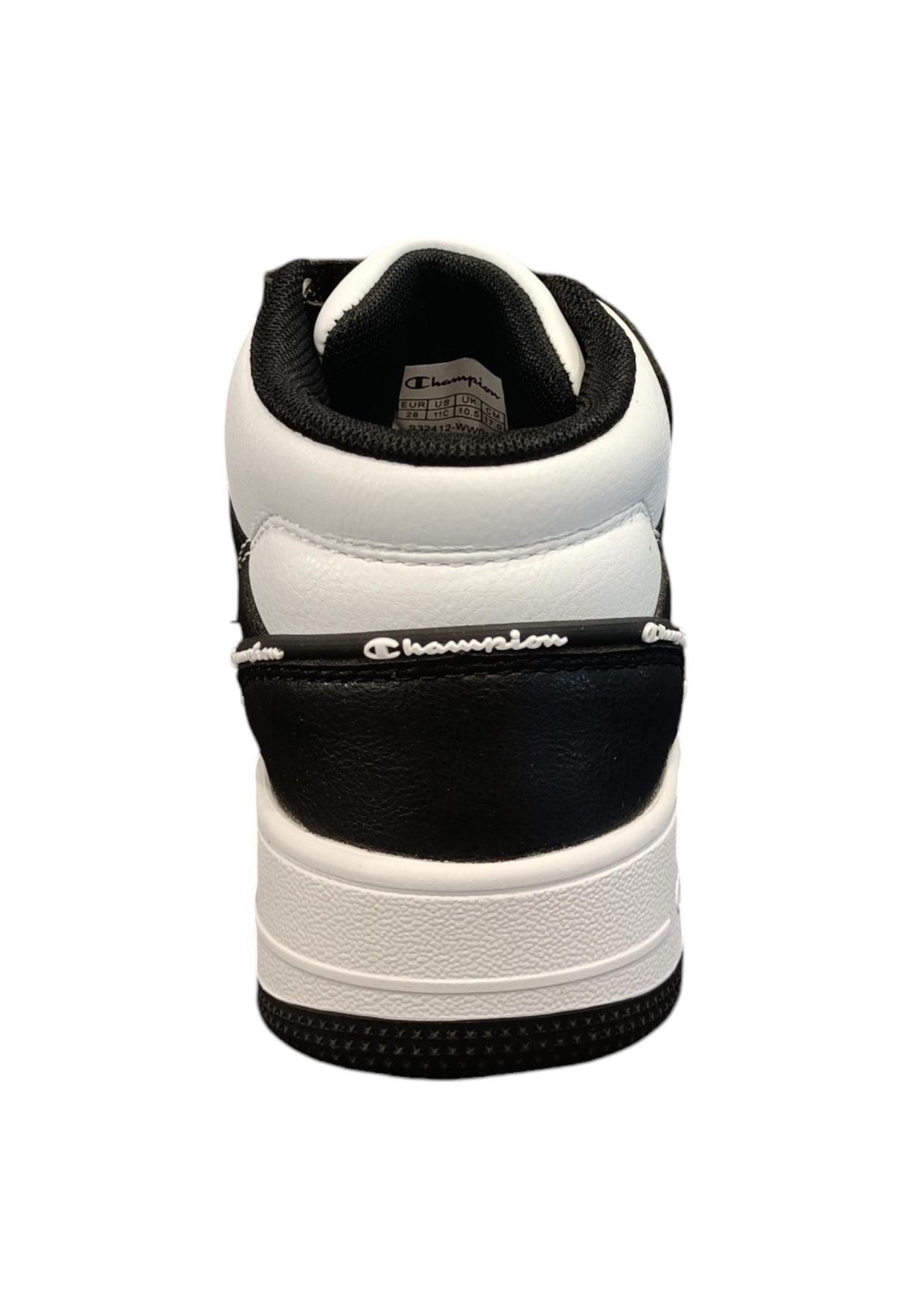 Scarpe sneakers Unisex bambini Champion REBOUND  bianco-nero laccio elastico