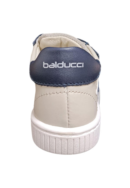 Sneakers primi passi bambino Balducci Cita bianco blu pelle - Freschezza classica con velcro