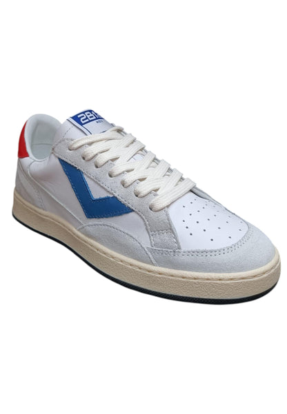 Scarpe sneakers Bambine e ragazze 2B12 JRPLAY bianco-grigio-rosso laccio