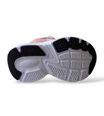 Diadora Alley – Scarpe Bambina Bianco Rosa | Scamosciato e Doppio Velcro | Taglie 22-27