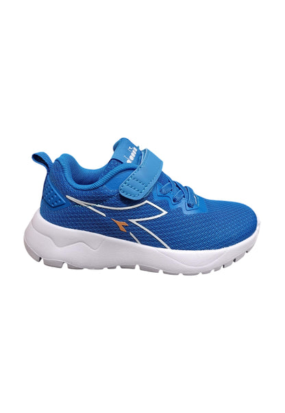 Scarpe sneakers Bambini e ragazzi Diadora evo run  azzurro-bianco laccio elastico e velcro