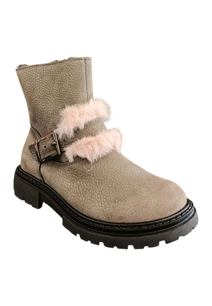 Stivaletti bambina Balocchi BLK STK fango pelle - Stile italiano con zip laterale