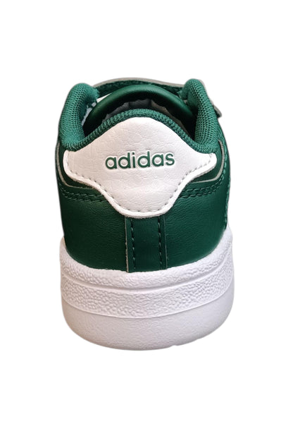 sarpe sneakers Bambini e ragazzi adidas rapid court bianco-verde velcro