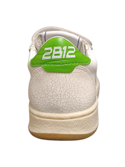 Scarpe sneakers Bambini e ragazzi 2B12 BABYMINI PLAY  bianco-celeste-verde velcro