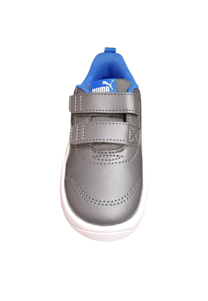 Scarpe sneakers Bambini e ragazzi PUMA COURTFLEX  nero-bianco-blue laccio elastico e velcro