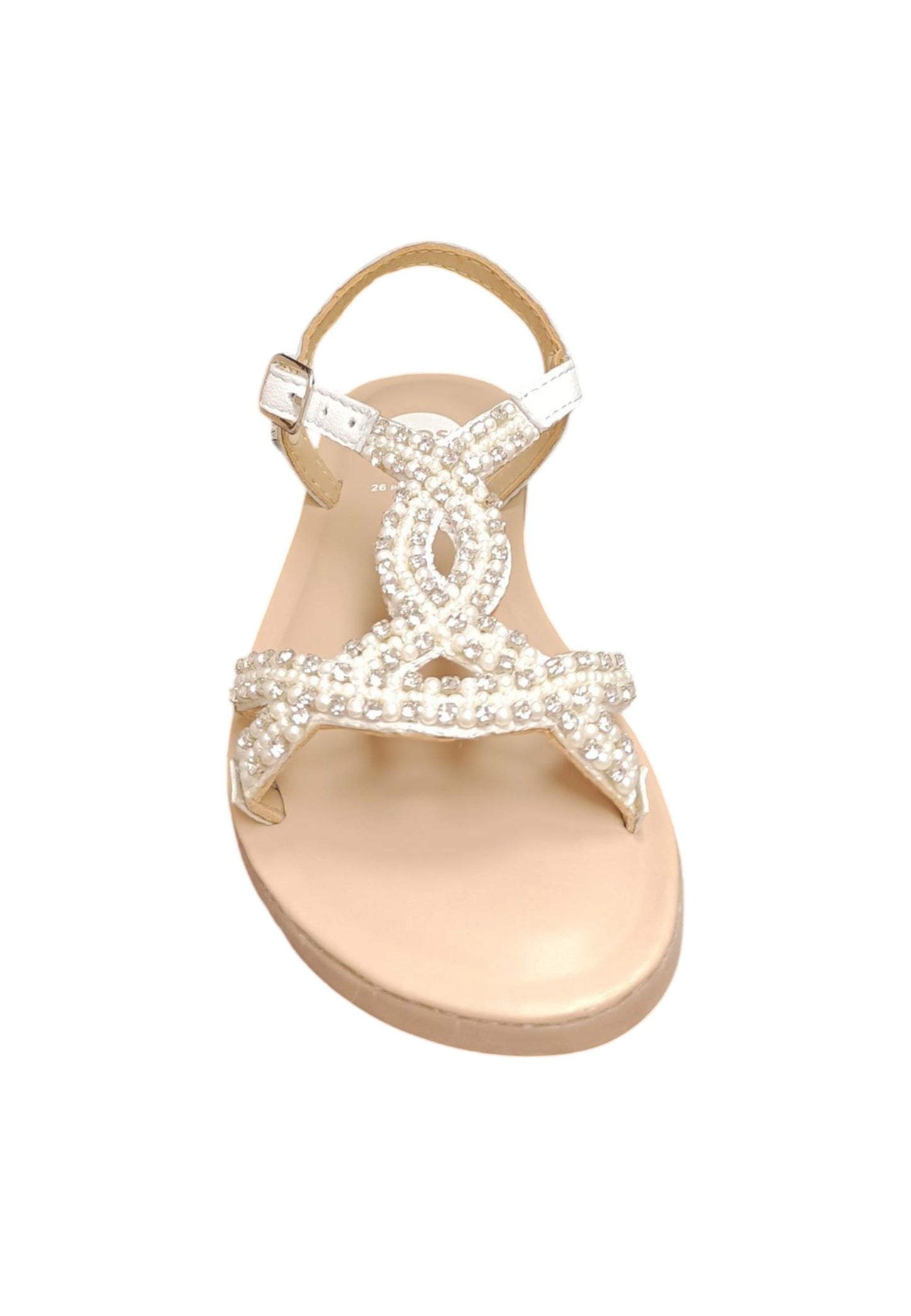 Sandalo bambina Gioseppo Komensky bianco pelle fibbia comfort elegance