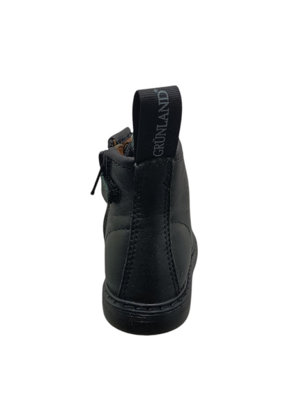 Anfibio bambino Grunland Junior Nill nero pelle zip laterale urban style