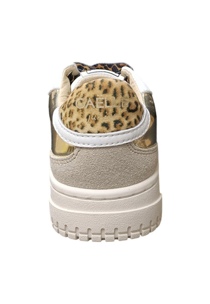 Scarpe sneakers Bambine e ragazze gaelle ZOE  bianco-beige-maculato laccio