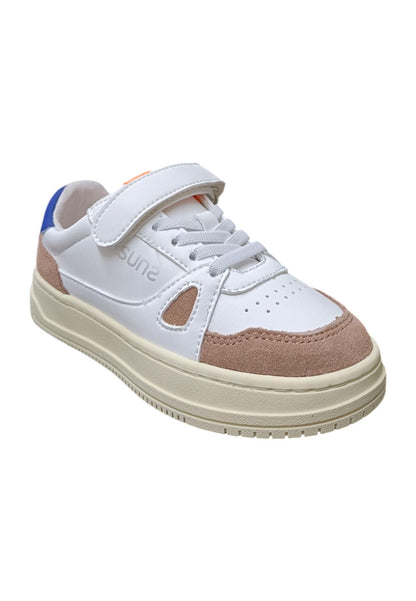 Scarpe sneakers Unisex bambini SUNS EXPLORER  bianco-azzurro-taupe 20-35 velcro/ 36-39 laccio