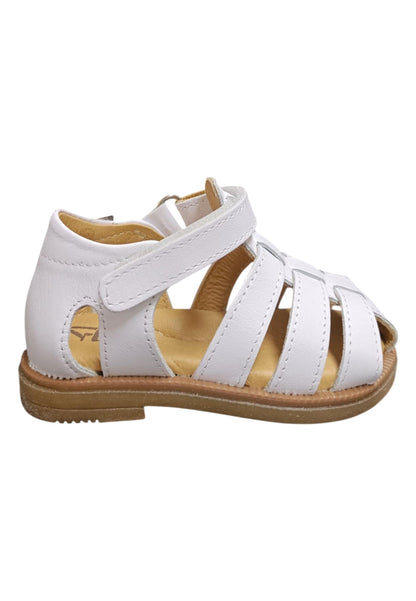 Scarpe occhi di bue-semiaperto Bambini platis open classic  bianco velcro