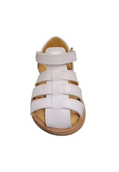 Scarpe occhi di bue-semiaperto Bambini platis open classic  bianco velcro