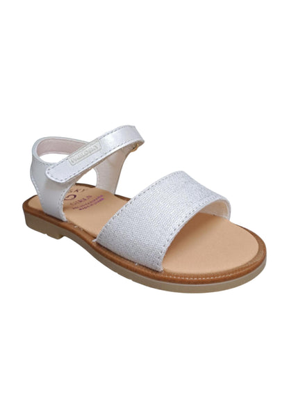 Sandalo bambina Pablosky Napa bianco pelle velcro comfort anatomico