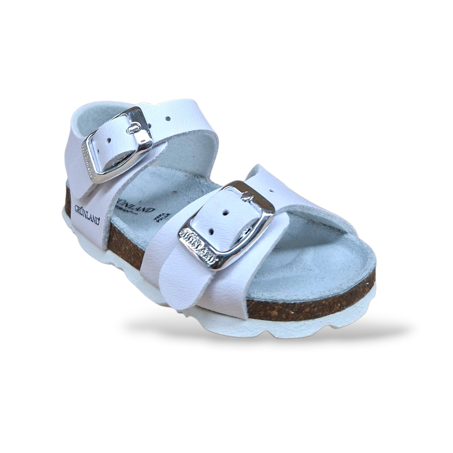 Sandalo Bio Sughero Bambine Grunland Junior Aria Bianco – Primi Passi Fibia EVA Cerimonia