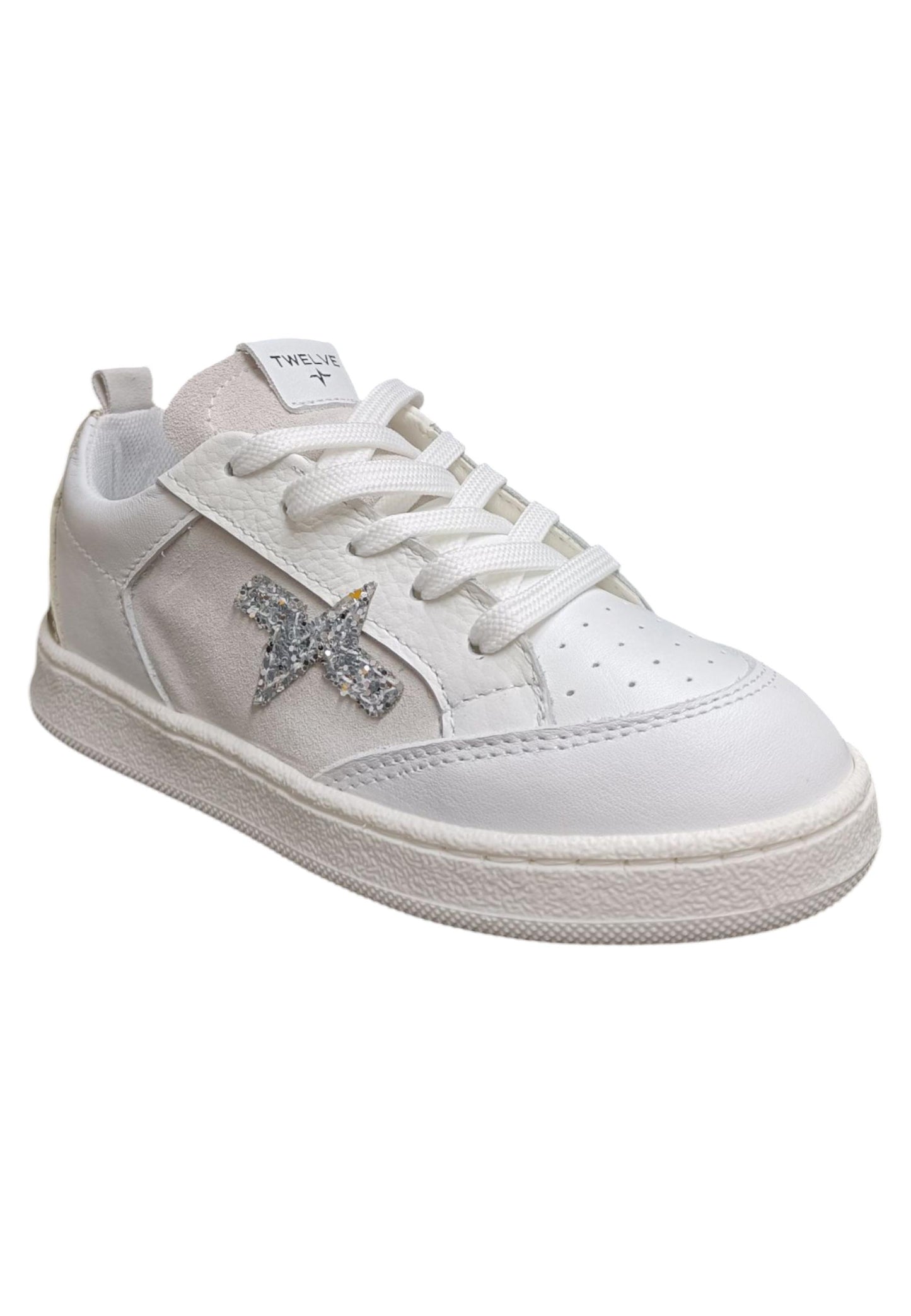 Scarpe sneakers Bambine e ragazze TWELVE RAPTOR  bianco-argento-platino laccio