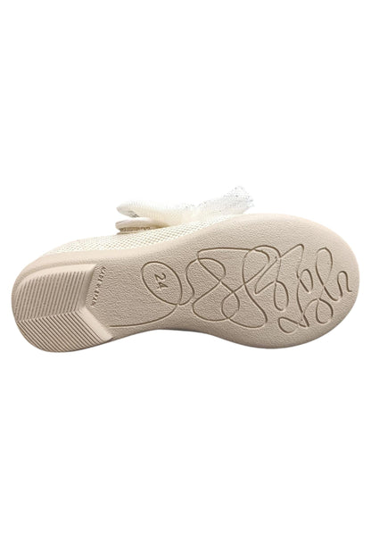 Ballerina bambina Vul-Ladi Candy beige tela velcro comfort style