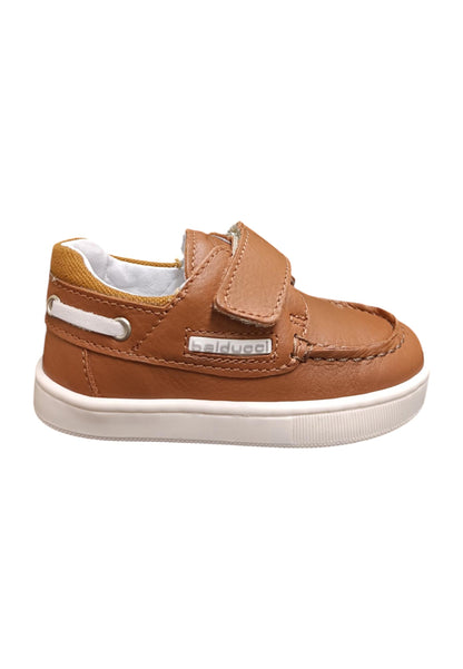 Mocassino primi passi Balducci Cita marrone bianco pelle velcro anatomico