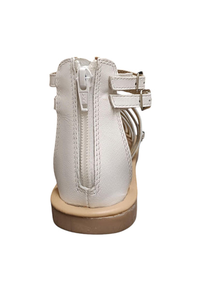 Sandalo bambina Gioseppo Onalaska bianco pelle fibbia comfort elegance
