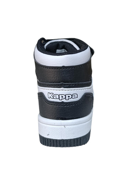 Scarpe sneakers Bambini e ragazzi Kappa KV1  bianco-nero laccio elastico e velcro