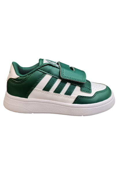 sarpe sneakers Bambini e ragazzi adidas rapid court bianco-verde velcro