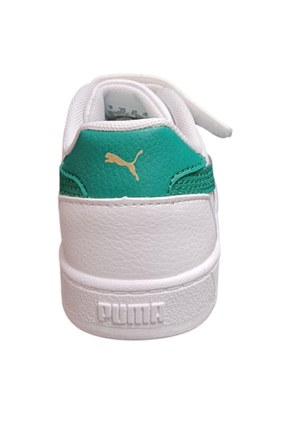 sarpe sneakers Bambini e ragazzi PUMA CAVEN  bianco-verdone laccio elastico e velcro