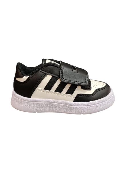 Scarpe sneakers Bambini e ragazzi adidas rapid court  nero-bianco velcro
