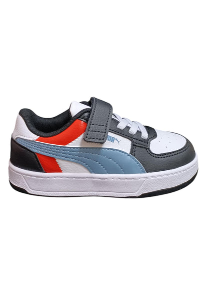 Scarpe sneakers Bambini e ragazzi PUMA CAVEN  nero-arancione-celeste laccio elastico e velcro